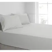 Algodon King Single Bed Combo Fitted Sheet Bedding Set 300TC Cotton Silver