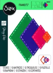 Sizzix Framelits Die Set 13PK - Fanciful Framelits, Katy Deco Diamonds by Stace