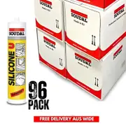 Soudal 121054 Silicone U Transparent 280ml (96 Pack) - Free Delivery Aus Wide