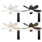 Ceiling Fan Light Socket Fan Light 5 Blades Remote & APP Control for Dining Room