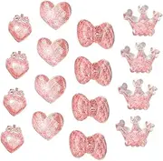 TOPPERFUN 20pcs Resin Ornaments DIY Craft Accessories Resin Patch Phone Case Decor Party Supplies