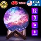 3D Printing Remote Moon Lamp USB LED Night Light Moonlight Touch Color Changing