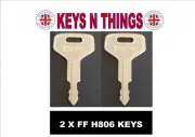 2 x TAKEUCHI FF GEHL NEW HOLLAND MUSTANG FF HITACHI H806 FF IGNITION KEYS