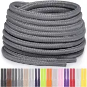Round Shoelaces 1 Pair 5/32″ Thick - For Shoes Sneakers & Boots 54″ Grey
