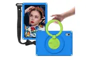 Handle Shockproof EVA Tablet Case for Samsung Galaxy Tab S9 FE/S9/S8/S7 11 inch with Shoulder Strap-Blue