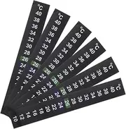 JECOMPRIS 6pcs Temperature Discoloration Stickers Fridge Temperature Monitor Fish Tank Sticker Aquarium Cooling Machine Outdoor Fish Tank Heater Aquarium Cooler The Pet Black