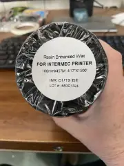 DNP Resin Enhanced Wax for Intermec Printer 106mmx457M 41625