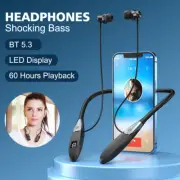 Stereo Wireless Bluetooth Headphone Headset Mic Earphones Neckband Earbuds Sport