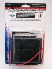 Boatersports Power Socket Switch Panel PN 51370 Water resistant switch panel.