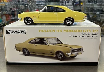 371111 HOLDEN HK MONARO GTS 327 WARWICK YELLOW 1:18 SCALE DIE CAST MODEL CAR