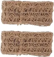 Handbook Decoration Jute Fabric Fall Ribbon Wired Cord Burlap Tape Craft Scrapbook Rope Net Trim Webbing Wired Ribbon Bagel Jute Ribbons Manual Theme Twine Rope Brown Rope
