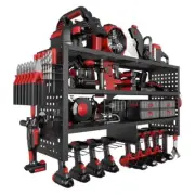 Power Tool Organizer Wall Mount, Heavy Duty 4-Tier Garage Storage Rack with