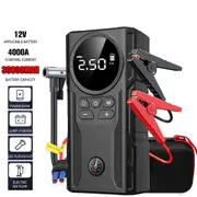 39800mAh 4000A with LED Display Portable 5 in 1 Car Jump Starter Tire Inflator