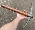17.00" Custom hand Made Beautiful Hard tool steel pick axe Knife (2407)