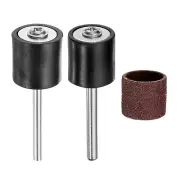 3pcs Sanding Drums Sleeves Set 1/2 Inch Grit 180 Sanding Sandpaper with Mandrel