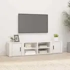 2pcs High Gloss Entertainment Unit TV Stand Cabinet Storage Shelf Table Rack