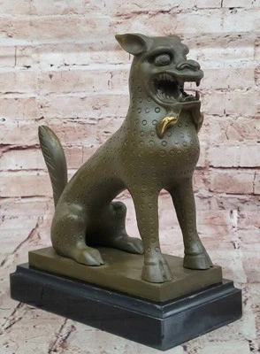 Collectible Bronze Kylin Guardian Beast Sculpture Asian Foo Dog Statue for Home