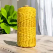 3mm 3ply Luxe Macrame Cord | ASPEN GOLD | 100% Premium Cotton Melb Australia