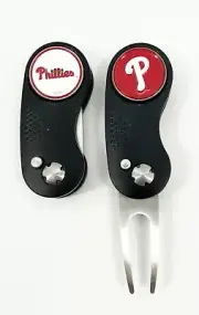 GOLF SWITCHBLADE Philadelphia Philles DIVOT REPAIR TOOL + Ballmarker Black