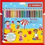 Stabilo 203/24-01 Trio Thick Colouring Pencils Pack of 24
