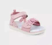 Surprize Stride Rite Toddler Girls 8 M Pink Glitter Clarice Adjustable Sandals