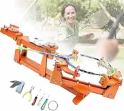 DIY Racket Frame Threading Machine Badminton Racket Stringing Machine Wire Stretcher Hard Rubber Board 6-Point Fixed 60lb Badminton String Machine