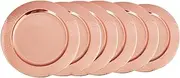 Old Dutch OS866 13" Décor Copper Hammered Rim Charger Plates, Set of 6