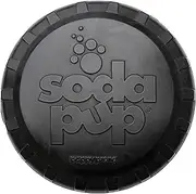 Large, Rubber Retrieving Frisbee Dog Toy, Ultra Durable, Black, 24.7cm Diameter. Tough Magnum Bottle Top Flyer Dog Frisbee and Fetch Toy for Active Dogs 15kgs+