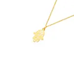 9ct Gold Filigree Hamsa Hand Pendant
