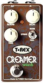 T-Rex Engineering CREAMER Reverb Guitar Effects Pedal Provides Room, Spring, and Hall Reverb with Tone Control (10092)