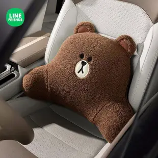 ??LINE FRIENDS?? 汽車靠墊 車用枕頭 汽車 靠枕 腰靠 車用 靠墊 車枕 頭枕 頸枕 汽車頭枕 腰靠