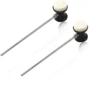 2PCS Dual Sided Bass Drum Beater Mallet with Stainless Steel Shaft