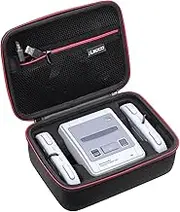 RLSOCO Carrying Case for Nintendo SNES Mini, NES Classic Edition, PC Engine CoreGrafx Mini - Hard Shell Case for Console and Controller - Travel & Home Storage