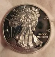 Silver Plated Decorative Dollar Coins (2019 Walking Liberty) 1 1/4 Inches