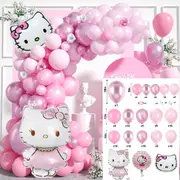 Hello Kitty Balloon Garland Arch Kit Set Birthday Party Decorations