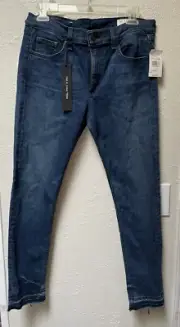 RAG & BONE NEW Women's Alembic Indigo Raw-hem Ankle Slim Skinny Jeans 31 $225