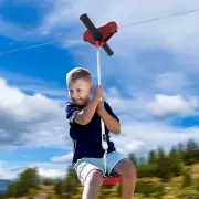 160 Feet Zip Line Kit for Adult up to 330Lb with galvanized iron Ziplin