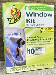 Duck 10-Pack Crystal Insulating Plastic Shrink Film Indoor Window Kit 62x420