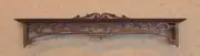 Dollhouse Miniature 1:12 walnut double window cornice- Artist Made Furniture