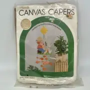 VTG 1984 Leisure Arts Canvas Capers GONE FISHIN' Plastic Canvas Mobile Kit #134