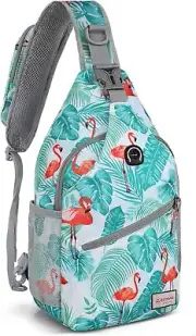 ZOMAKE Sling Bag for Women Men:Small Crossbody Small, Flamingo Blue