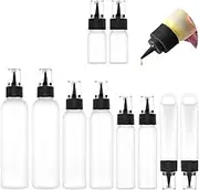 Set of 10 small squeeze bottles for liquids plastic tiny condiment sauces travel sauce mini bottle for lunch box