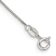 10 Inch Sterling Silver .8mm Box Chain Anklet
