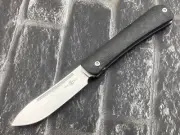 TwoSun Folding Knife Titanium/CF Handle Camping Pocket Knife TS197-M390-CF
