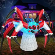 6 FT Halloween Inflatables Spider Decoration with Magic Led Light Up Hallowee...