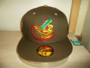 AZTEC MAN SWINGING A BASEBALL BAT CAP/HAT-NEW ERA 59FIFTY 8" BROWN/MEXICO?/DANK?