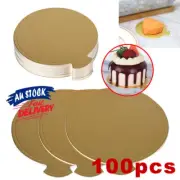 100X Displays Tray 8CM Disposable Paper Plates Mousse Cupcake Round Cake Board