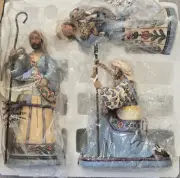 Jim Shore Nativity 2007 Bringing Praise 3 Blue Shepherds Drummer Boy 4007983