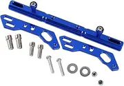 Adjustable Bracket Red Motorcycle Mirror Fit for Seat Multifunctional Extension Bar Balance Bar Cross Bar Steering Wheel Motorcycle Bike Handlebar (Color : Blue)