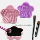Brush Cleaner Clear Texture Wash Wet Dry Silicone Cleaning Pad Easy to Clean